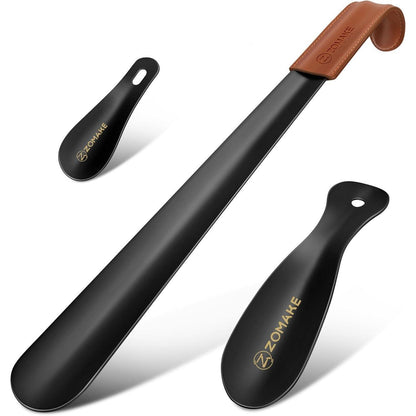 ZOMAKE Metall Schuhlöffel Set 3er - 42cm Schuhanzieher
