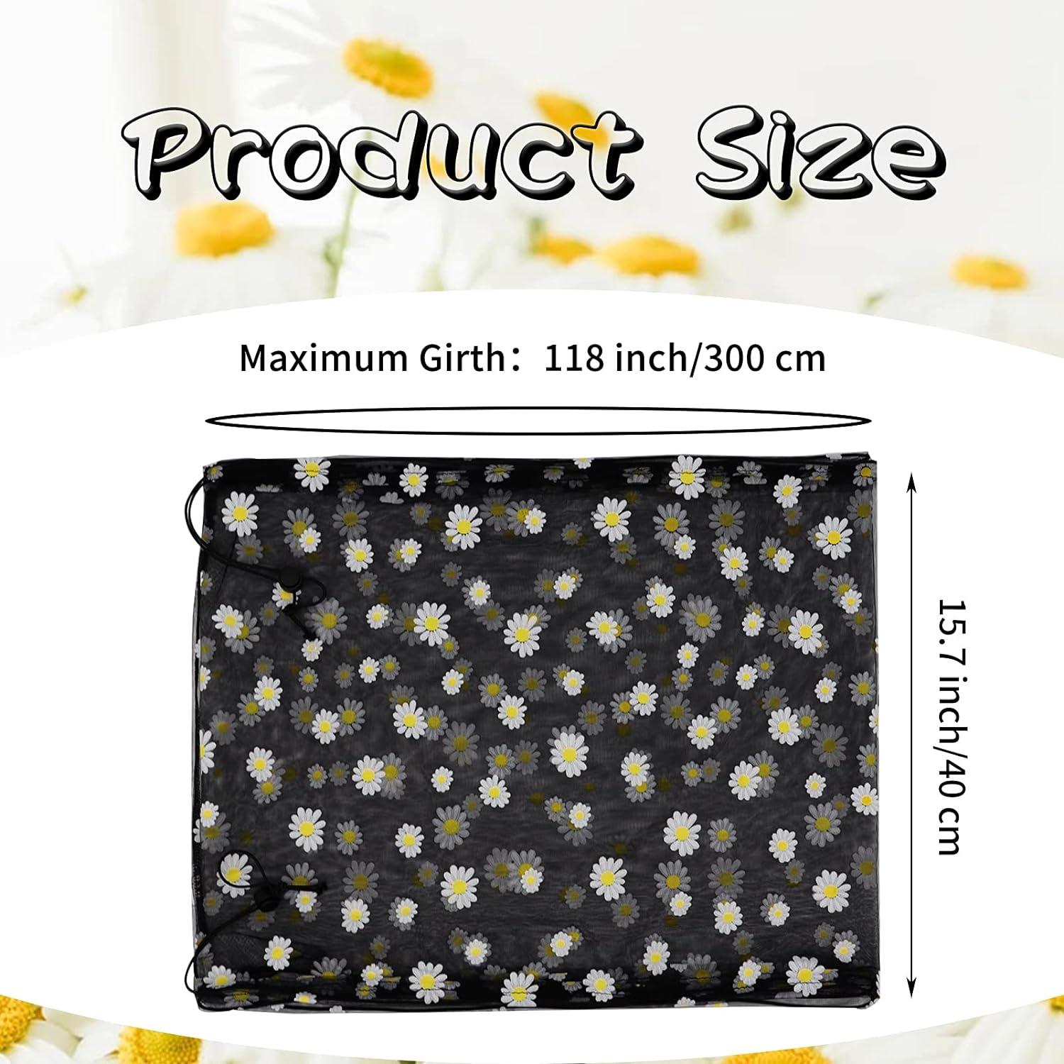 Vogelkäfig Abdeckung Gänseblümchenmuster Kordelzug Federsamenfänger