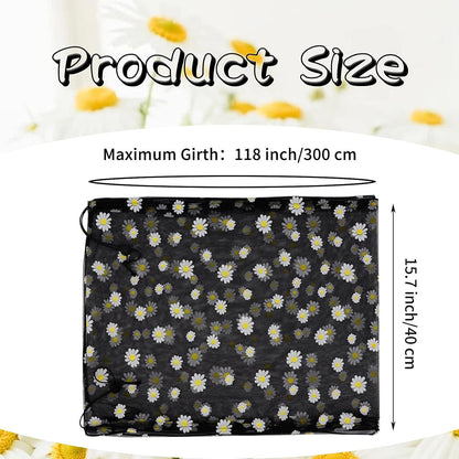 Vogelkäfig Abdeckung Gänseblümchenmuster Kordelzug Federsamenfänger