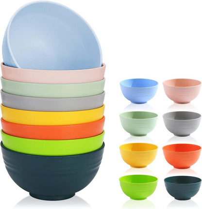 Plastik Schüssel Set 8 Farben 760 ml wiederverwendbar langlebig für