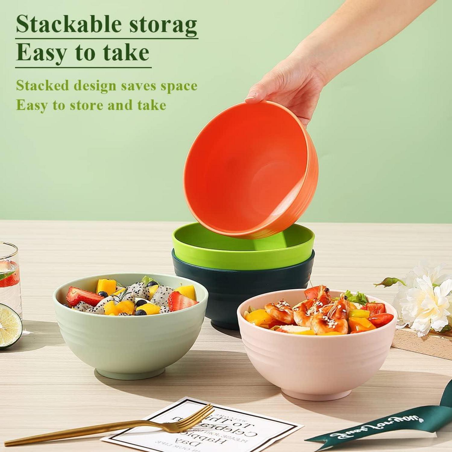 Plastik Schüssel Set 8 Farben 760 ml wiederverwendbar mikrowellenfest