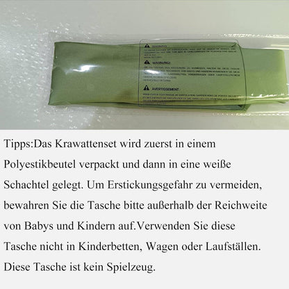 Krawatten Set Rote Herz Einstecktuch Manschettenknöpfe