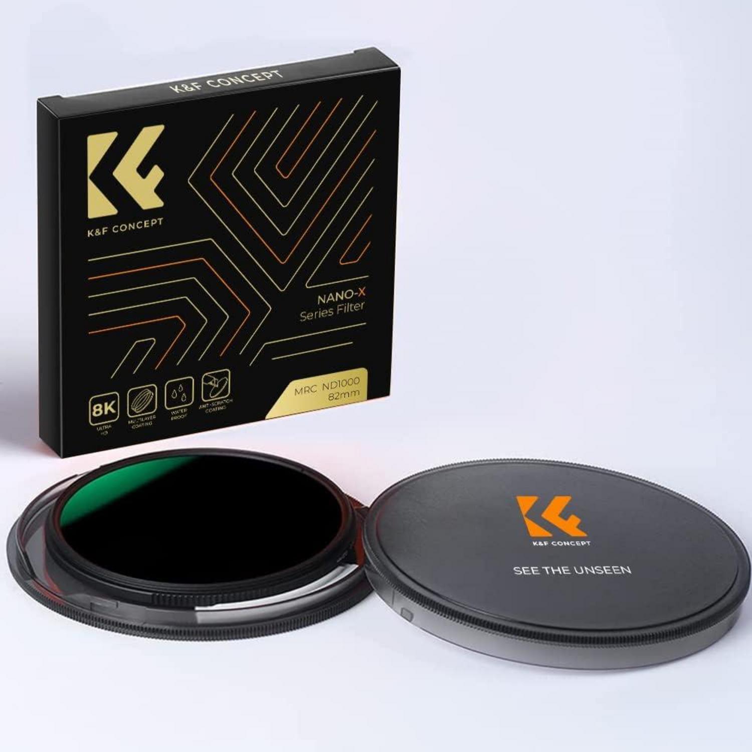 K&F Concept Nano-X 105mm ND1000 Graufilter Slim Neutral 10 Stop