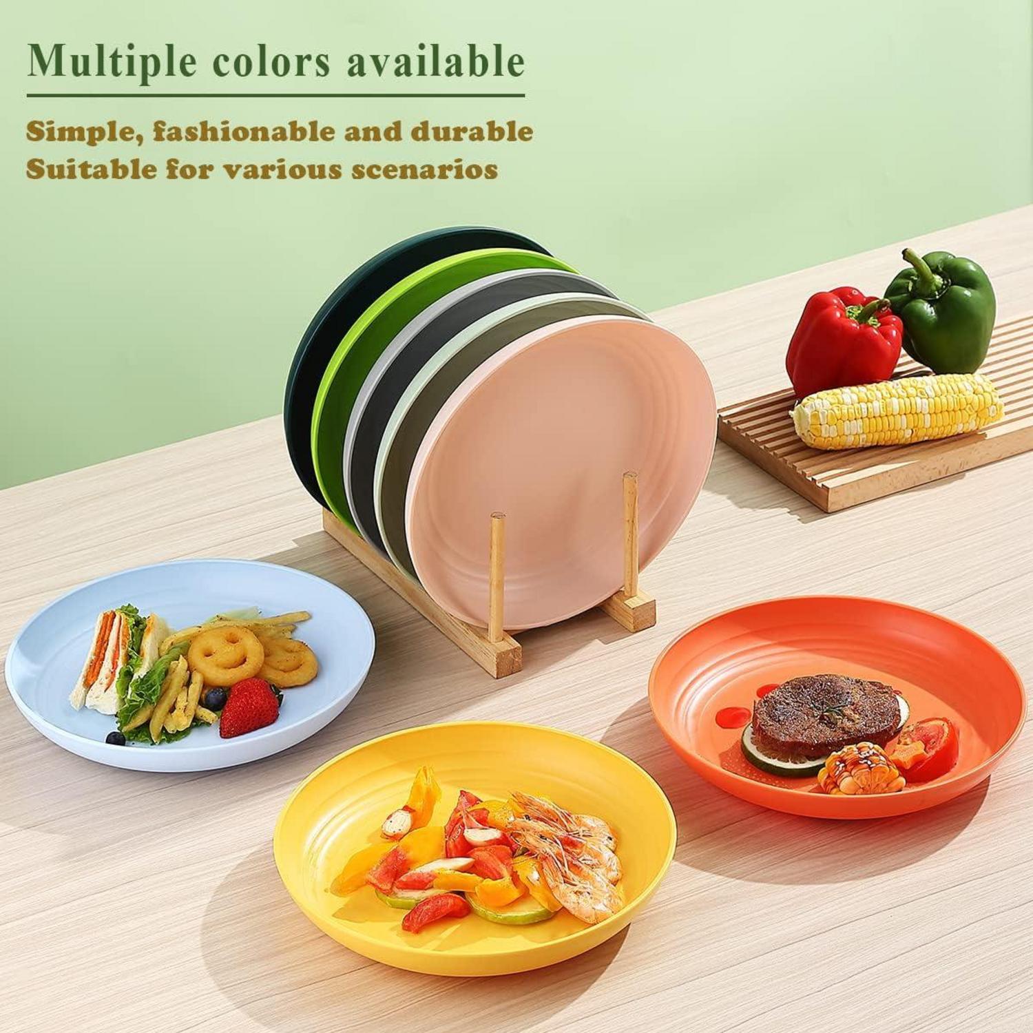 Berglander 8-Farben Teller Set 23cm, Wiederverwendbar Mikrowellenfest Spülmaschinenfest