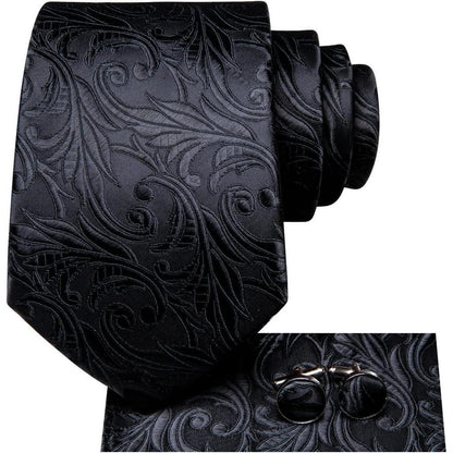 Krawatten Set Schwarz Geschenke für Männer Herren Krawatte