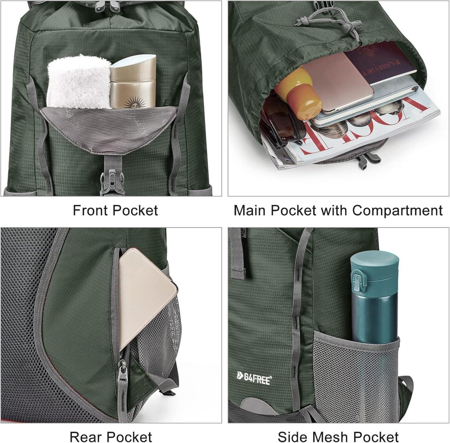 Ultraleichter Faltbarer Trekkingrucksack 15L Outdoor Daypack für Damen und Herren