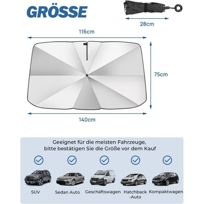 Sonnenschutz Auto Windschutzscheibe UV-Schutz 2024 Upgrade