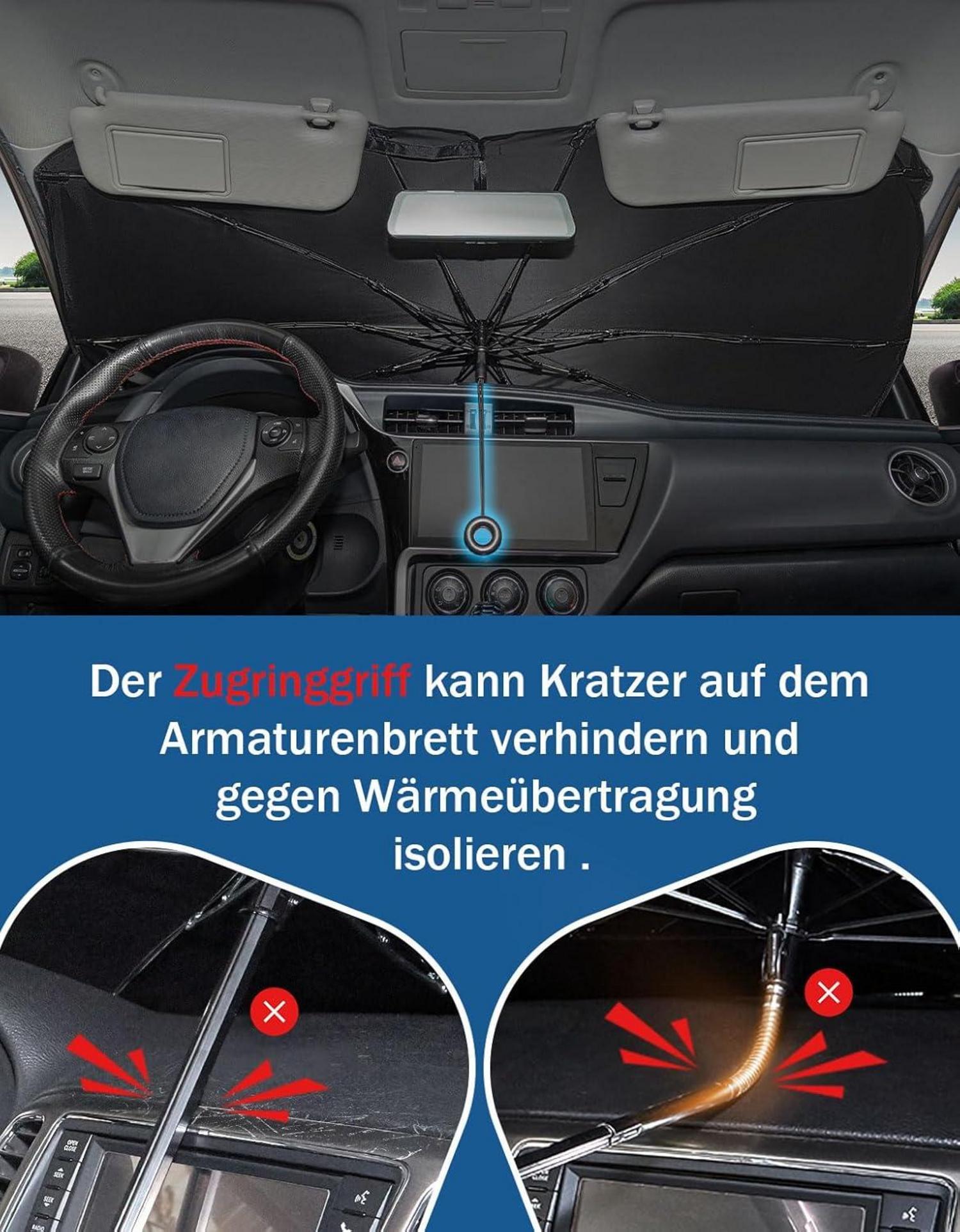 Sonnenschutz Auto Windschutzscheibe UV-Schutz 2024 Upgrade