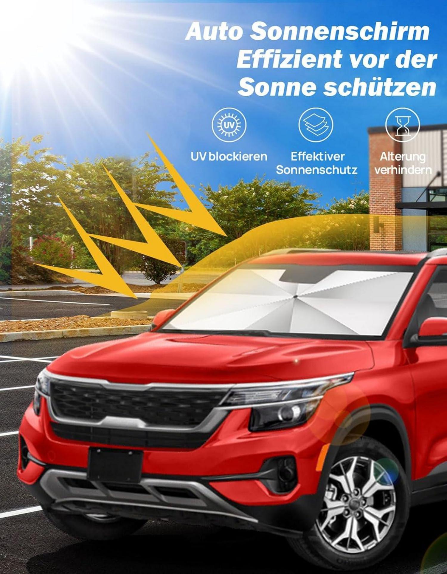 Sonnenschutz Auto Frontscheiben Windschutzscheibe UV-Schutz 2024 Upgrade