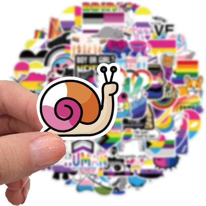 Regenbogen Aufkleber Set – Pride, LGBT, Wasserdicht & Vielfältig