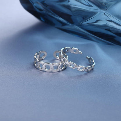 CASSIECA 20 Stücke Verstellbare Silber Ringe Set für Frauen & Mädchen