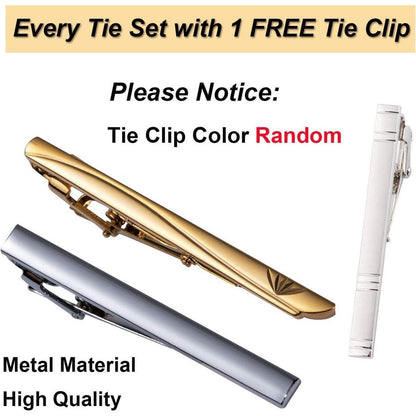 Schwarzes Herren Krawatten Set mit Einstecktuch und