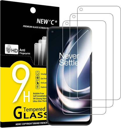 Panzer Schutz Glas 3 Stück für OnePlus Nord CE 2 Lite 5G 9H Ultra-klar