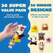 36er Mini Plüschtier Set 7.6cm Kinder Schlüsselanhänger