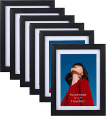 6er-Set Bilderrahmen 13x18 Schwarz für Wand und Tisch