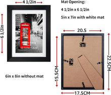 Bilderrahmen 13x18 Schwarz 6er Set Passepartout Wand Tisch