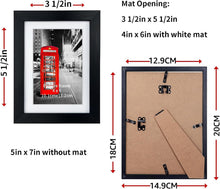 Bilderrahmen 10x15 Schwarz 9er-Set Wand Tisch Passepartout