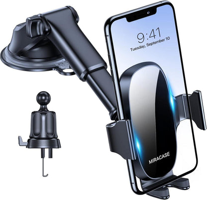 Universal Handyhalterung Auto mit starkem Saugnapf - Schwarz