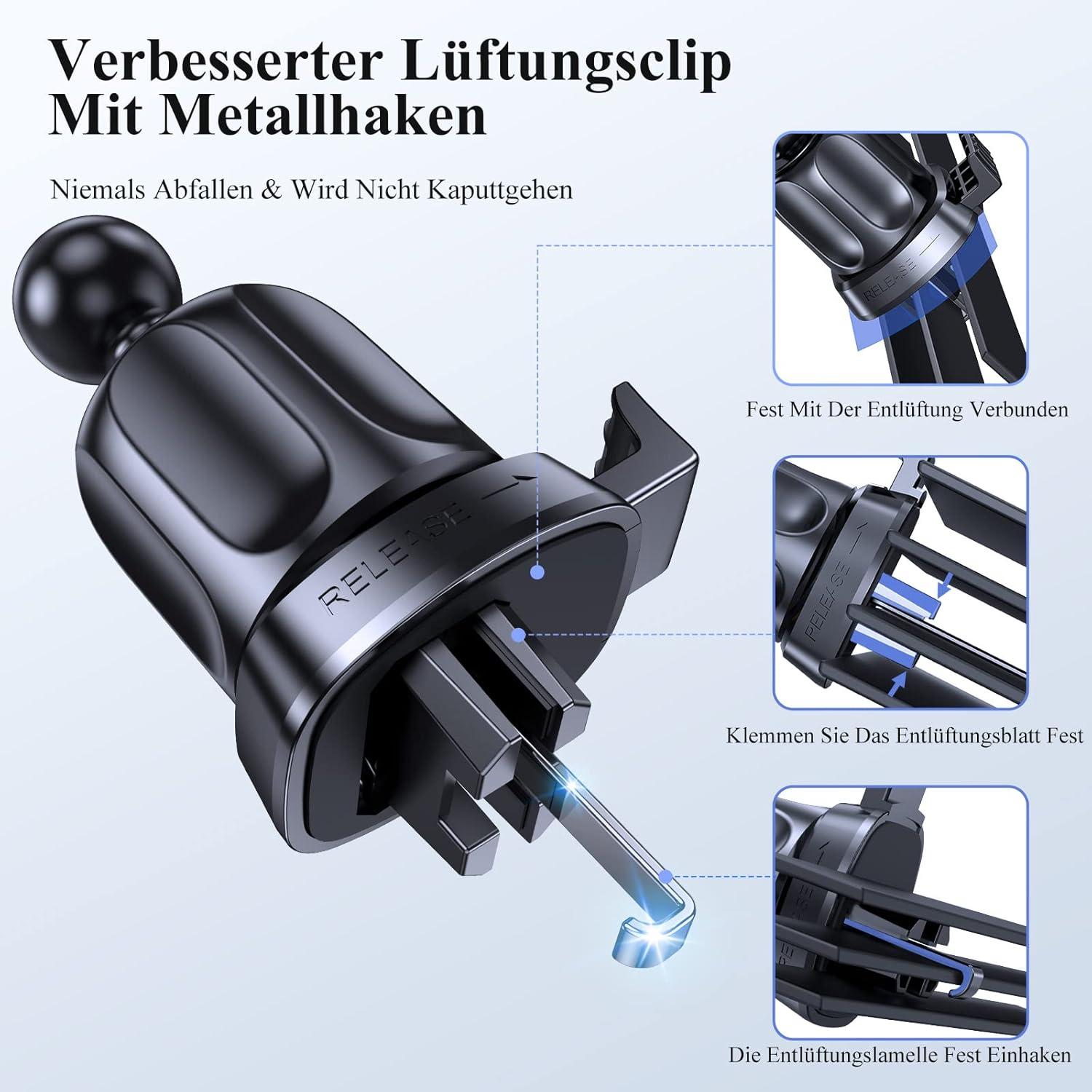 Handyhalterung Auto Universal Starker Saugnapf Metallhaken für iPhone