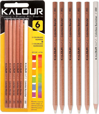 Farbloses Mixer- und Polierstift Set für Buntstifte