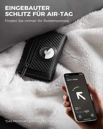 Kartenetui RFID Schutz Herren Geldbörse | POP UP Slim Wallet mit Münzfach