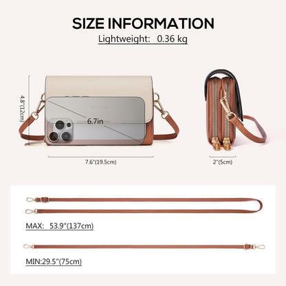 Kleine Damen Umhängetasche PU Leder Crossbody Schultertasche