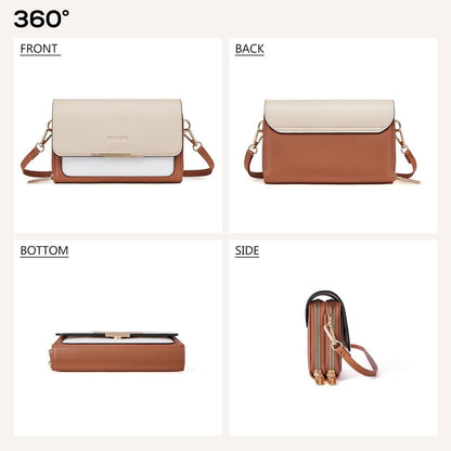 Kleine Damen Umhängetasche PU Leder Crossbody Schultertasche