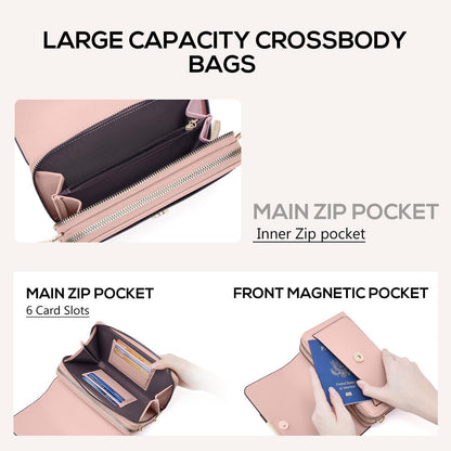 Kleine Damen Umhängetasche PU Leder Crossbody Handy