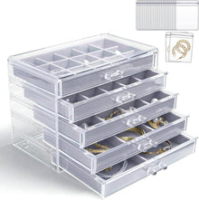 Acryl Schmuckkästchen mit 5 Schubladen und Schmuckaufbewahrung