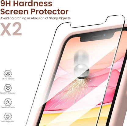 Schützende Handyhülle für iPhone 11 mit Schutzfolie, Silikon-Gel Case
