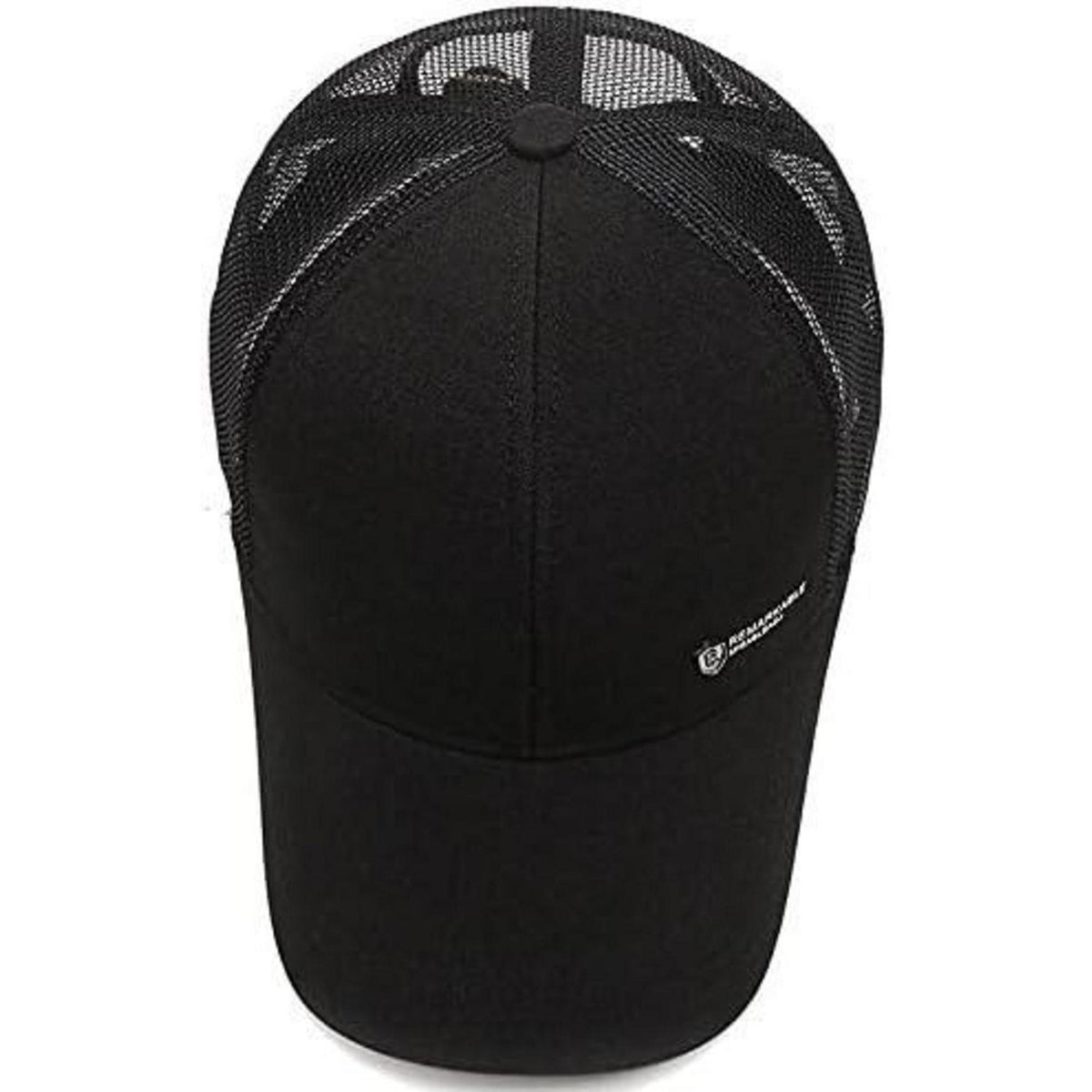 Herren Baseball Cap Sommer Mesh Atmungsaktiv, Verstellbar Schwarz