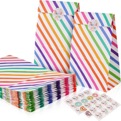 Papiertüten Geschenktüten Kindergeburtstage Aufkleber 18 Stück 24cm