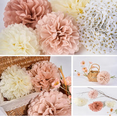 Seidenpapier Pompons Deko für Hochzeit und Partygestaltung