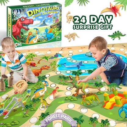 Dinosaurier Kinder Weihnachts Adventskalender Spielzeug Set 24 Tage Countdown