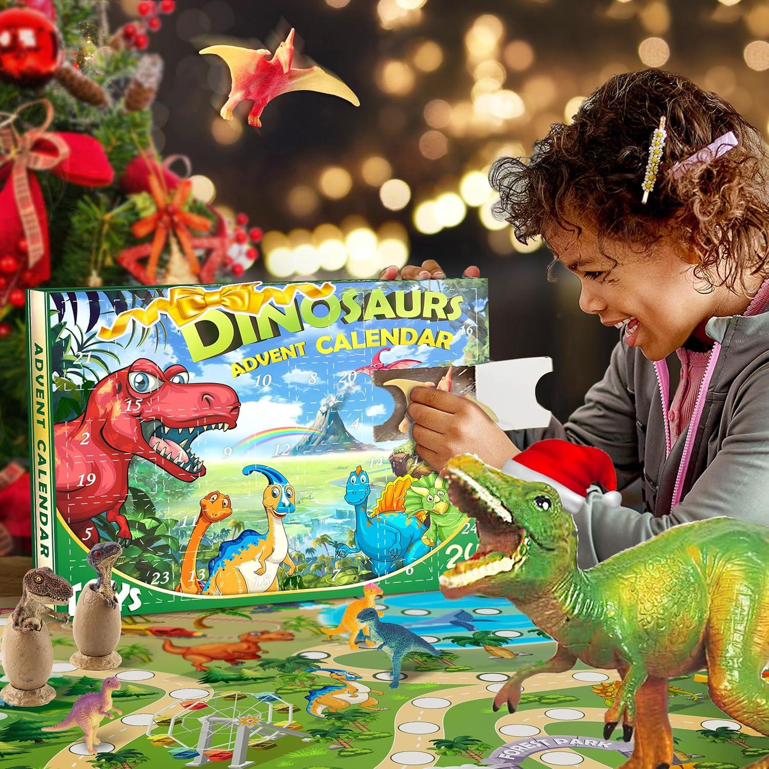 Dinosaurier Adventskalender für Kinder, 24 Tage Countdown Kalender