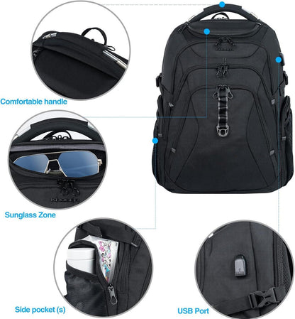 KROSER Laptop Rucksack 18,4 Zoll Hartschale RFID Wasserabweisend Business College