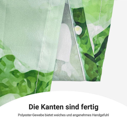 Duschvorhang 180x180 Antischimmel Blumen grün Polyester 12 Haken