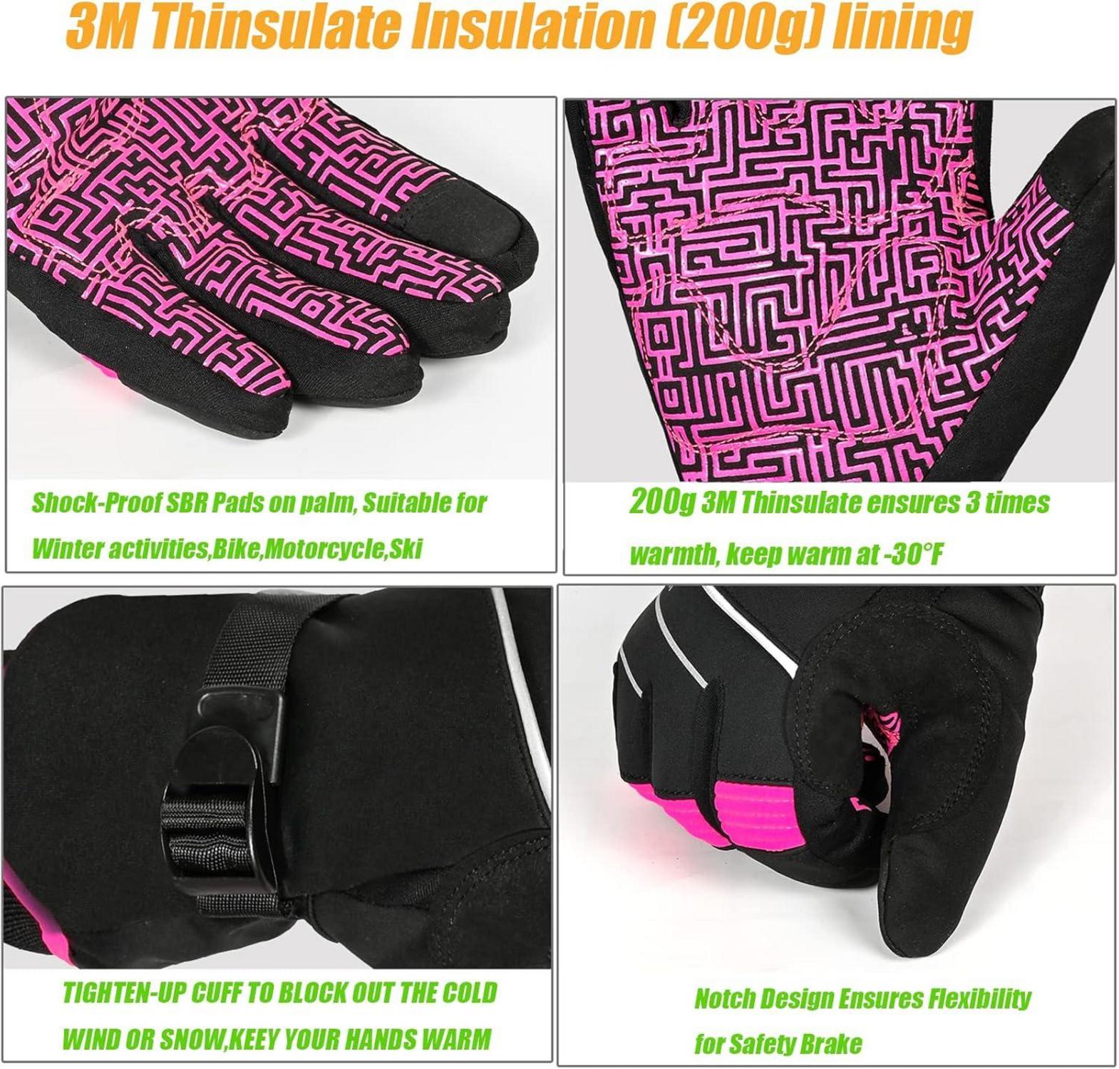Winterhandschuhe -30°F 3M Thinsulate Wasserdicht Touchscreen Winddicht