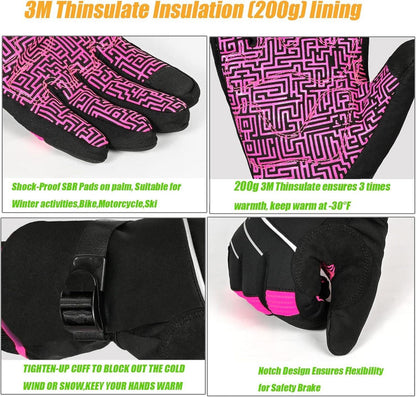 Winterhandschuhe -30°F 3M Thinsulate Wasserdicht Touchscreen Winddicht