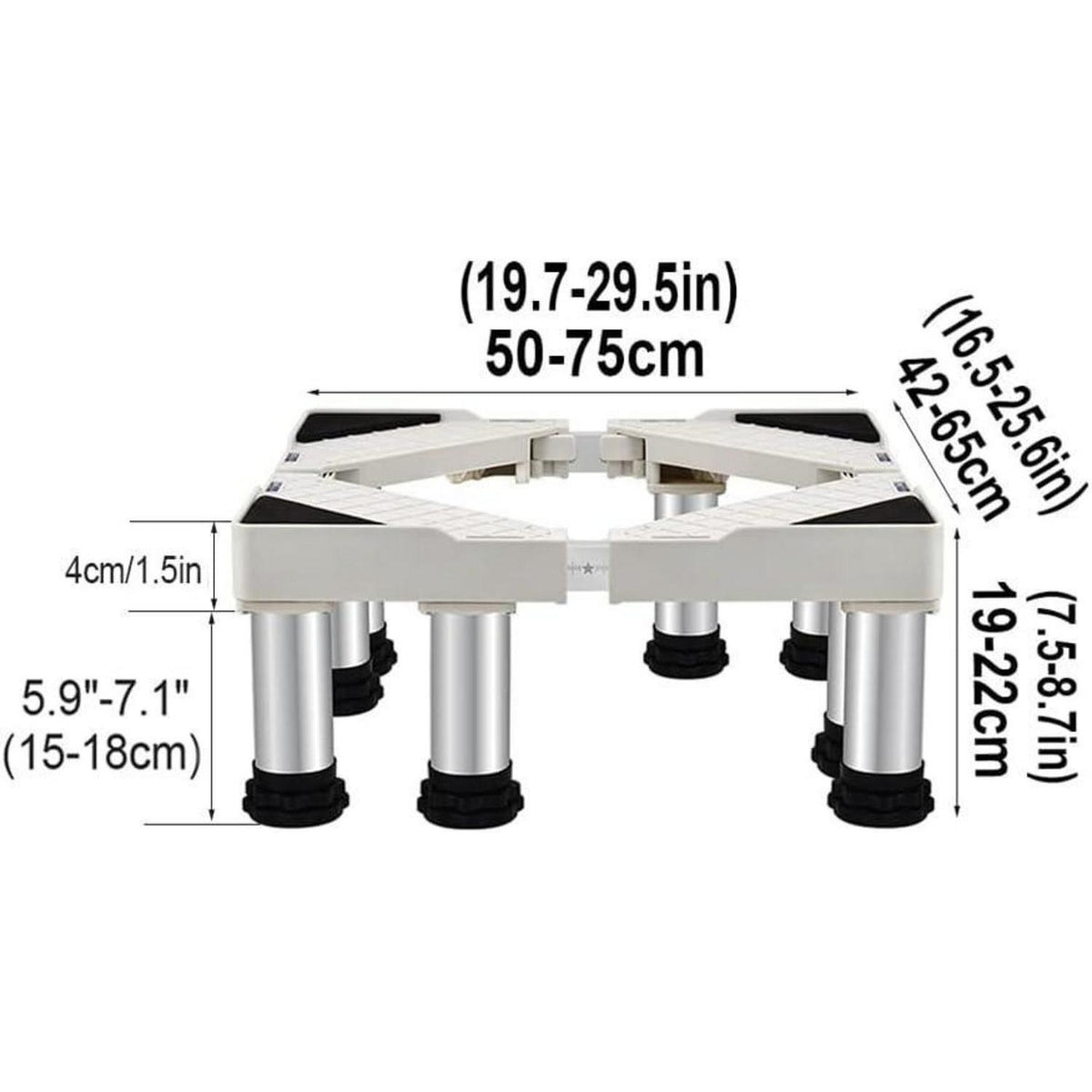 Verstellbarer Trockner-Sockel für Geräte 50-75cm