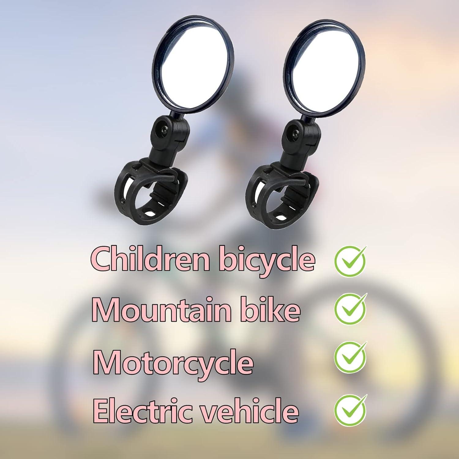 Fahrrad Rückspiegel 2 Stück 360° verstellbarer Universal Weitwinkel