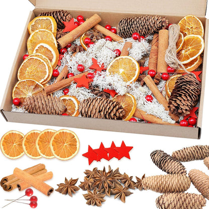 Weihnachtskranz Deko Potpourri Set Tannenzapfen Zimtstangen