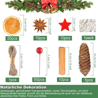 Weihnachtskranz Deko Potpourri Set Tannenzapfen Zimtstangen