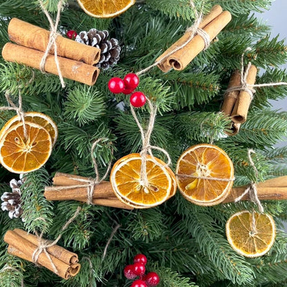 107-teiliges Weihnachtskranz Deko Set Tannenzapfen Zimtstangen