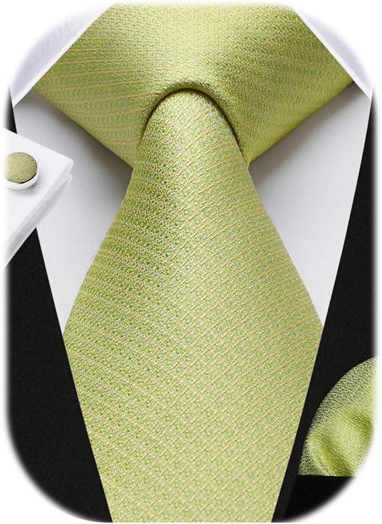 Herren Hochzeit Krawattenset Solide Krawatte Einstecktuch