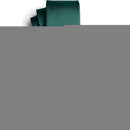 Herren Krawatten-Set mit Einstecktuch und Manschettenknöpfen Dunkelgrün