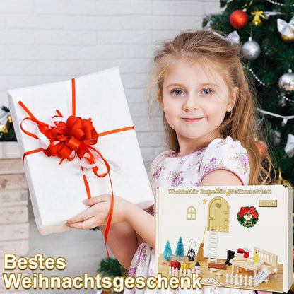 52-teiliges Wichteltür Zubehör Set Weihnachten Miniatur Elfentür