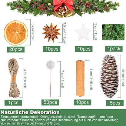 107er Weihnachtsdekoration Bastelset Natur Potpourri Adventskranz