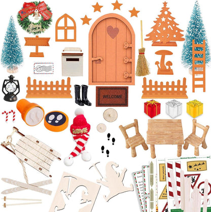 Elfentür Weihnachten Miniatur Set 53-teilig Baustelle