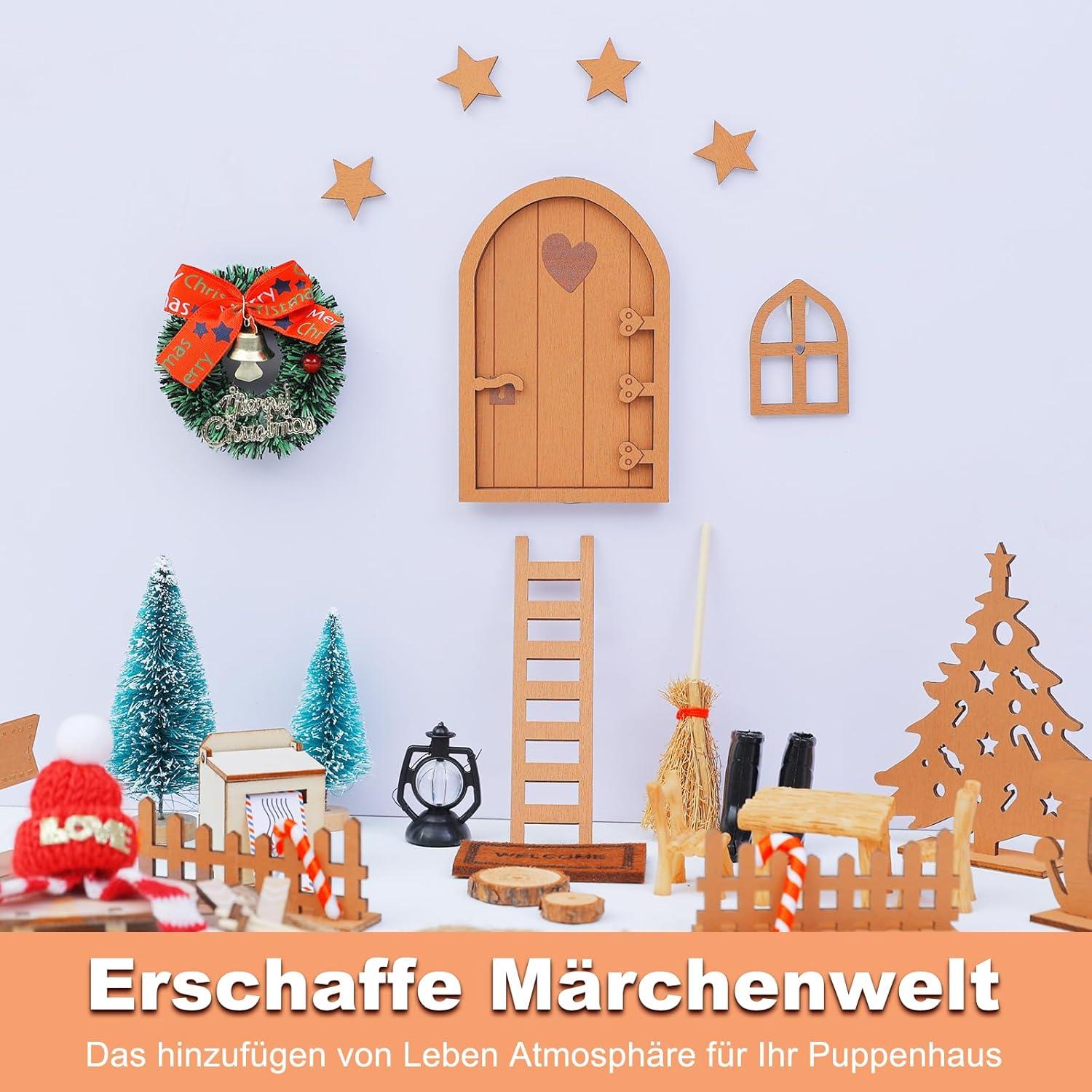 Elfentür Weihnachten Miniatur Set 53-teilig Baustelle